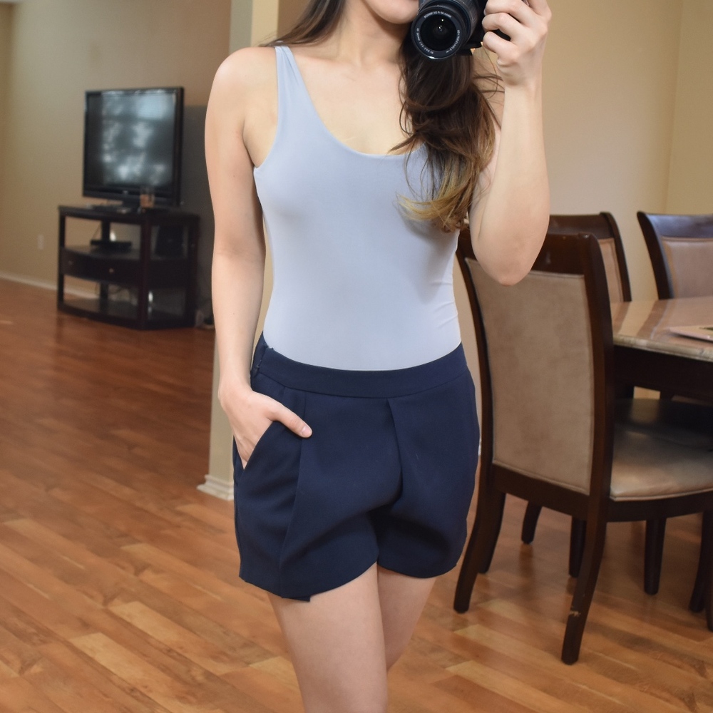 Sleeveless Gray Bodysuit (Thong Bottom)
